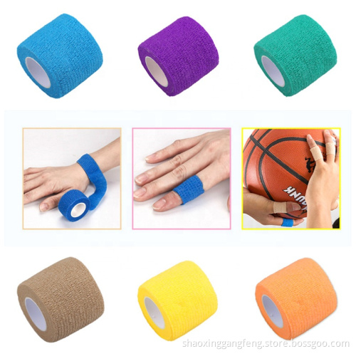 Colorful self-adhesive non-woven cohesive elastic bandage